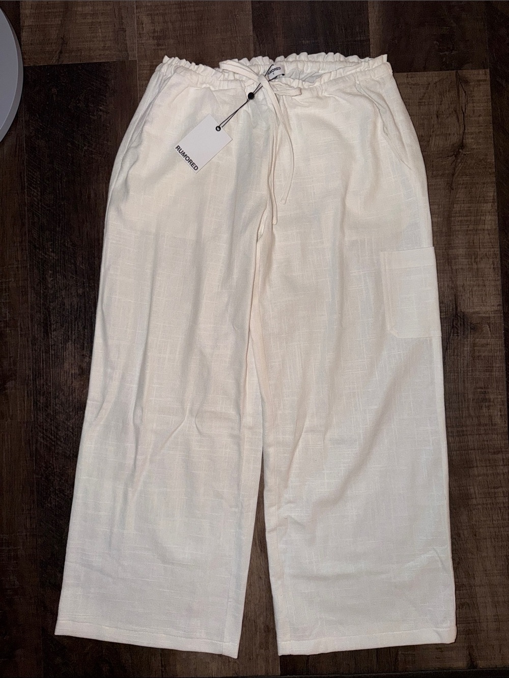 Rumored Cream Drawstring pants